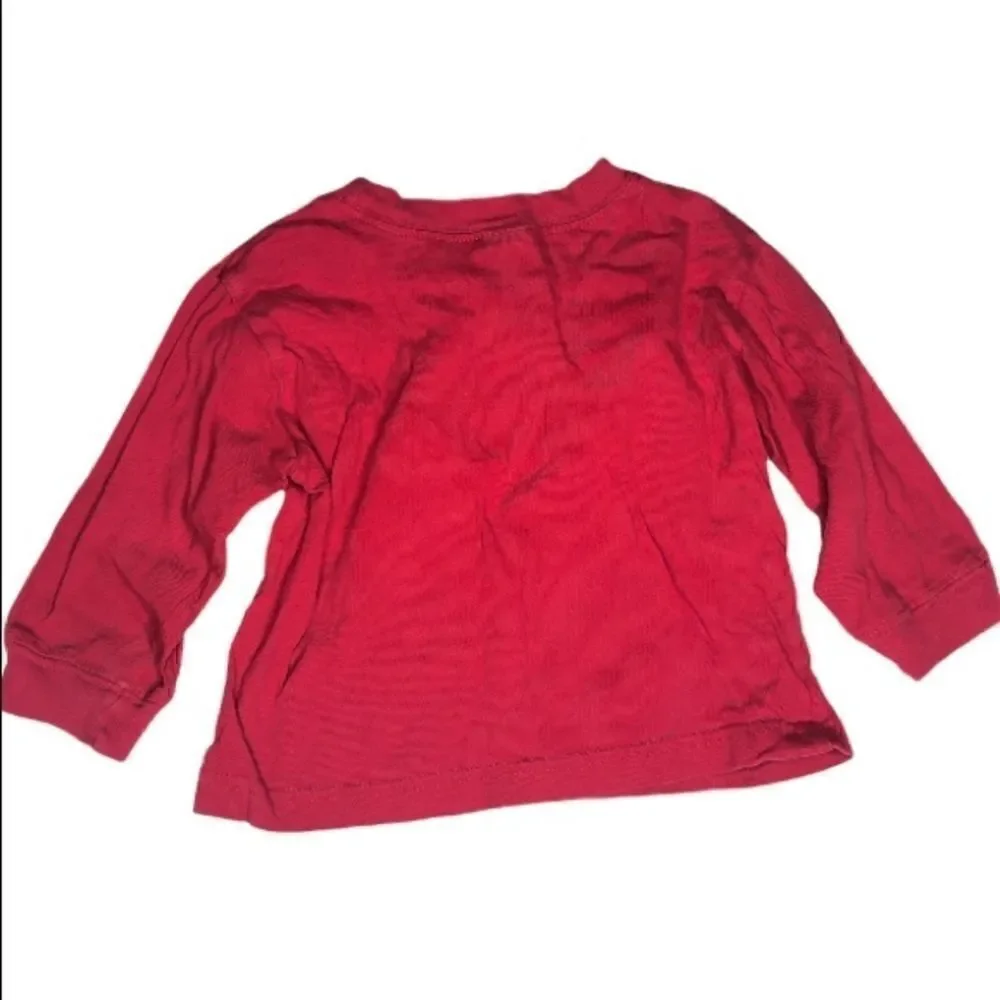 3/$15 or 5/$20 Old Navy size 6-12 months red long sleeve football tee